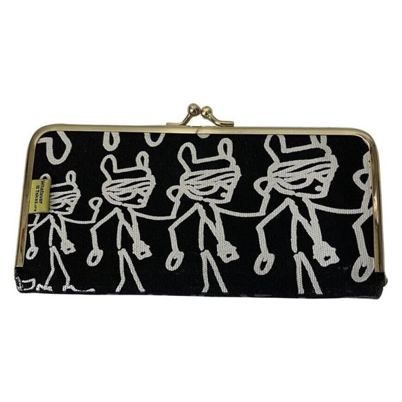 WHATEVER IT TAKES.ORG Kanye West Art Work Kiss Clasp Wallet Organizer Black - Picture 1 of 12